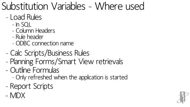 I Didn't Know I Could do that in Essbase - Substitution Variables смотреть онлайн