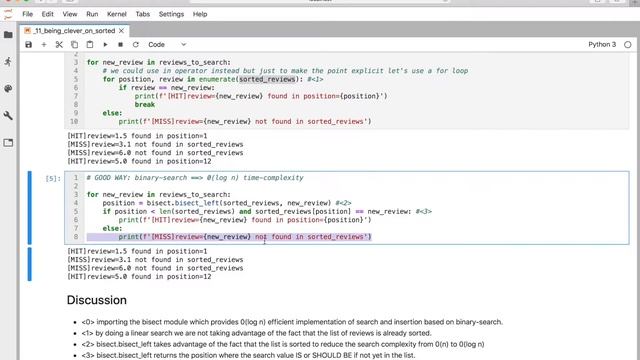 being clever on sorted sequences during search and insertion | Ep1.11 [Python 3 Recipes] смотреть онлайн