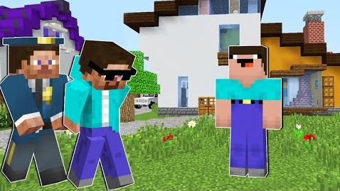 НУБ ПОЙМАЛ ВОРА В МАЙНКРАФТ ! НУБИК В ГОРОДЕ И ТРОЛЛИНГ ЛОВУШКА В MINECRAFT Дак Плей смотреть онлайн