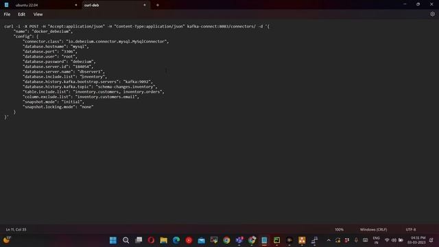 CDC from MySQL server to Kafka through debezium смотреть онлайн