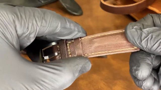 Ремешок для часов из натуральной кожи Коричневый смотреть онлайн
