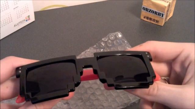 Обзор - пиксельные 8 bit очки MineCraft Sun Pixel Glasses смотреть онлайн