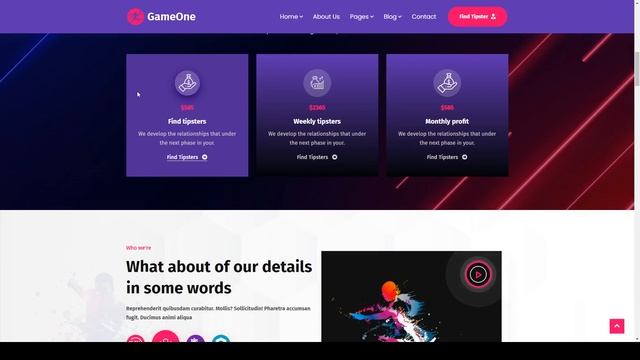 GameOne - Sports and Betting Platform Html Template sports gambling games смотреть онлайн