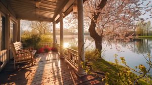 Cozy Spring Porch Ambience 🌅🌿   Relaxing Nature Sounds & Birdsong Soundscape for Relaxation
