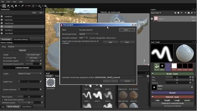 02 Substance Painter. Создание проекта. Уроки на русском