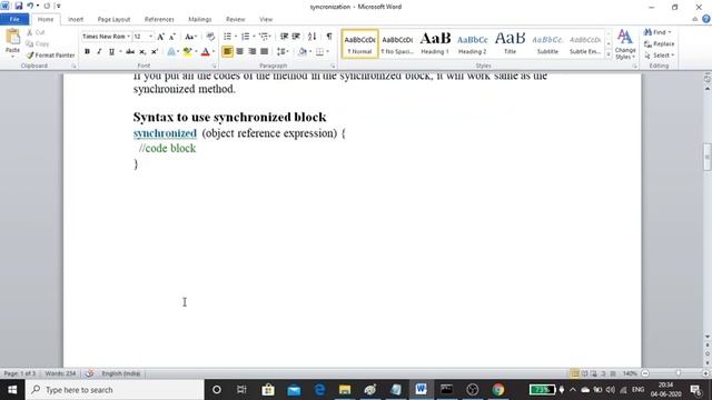 synchronized block смотреть онлайн