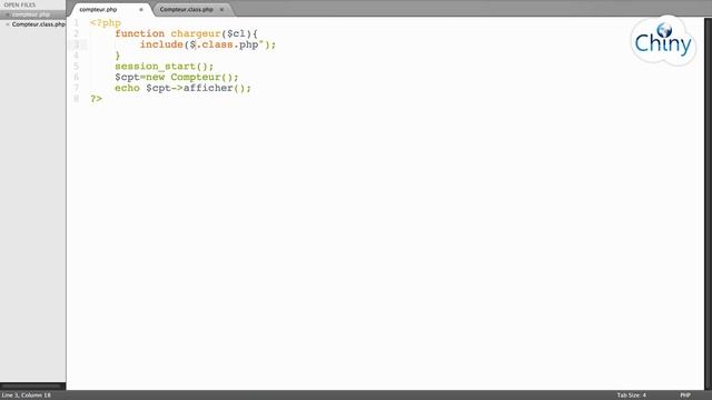POO en PHP (7) - Chargement automatique de classes (Autoload) смотреть онлайн