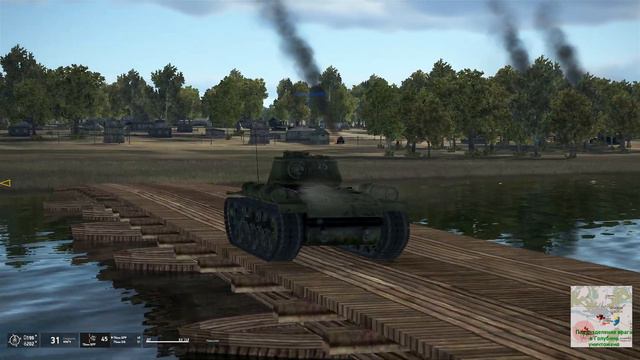 IL-2 Sturmovik - Tank Crew - быстрый танковый бой - прорыв через реку (КВ-1с) смотреть онлайн