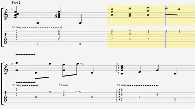 Yesterday TAB - easy fingerstyle guitar tabs (PDF + Guitar Pro) смотреть онлайн