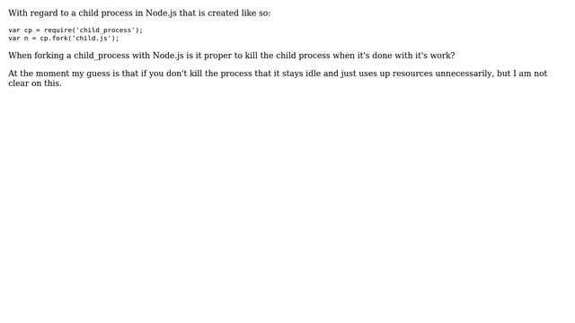 Software Engineering: killing / SIGTERM for Node.js child_process смотреть онлайн