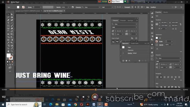 Christmas Typography custom t shirt design part 15 by educationtutorialbangla! #t shirt design #t смотреть онлайн