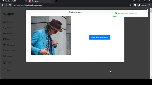 Instagram clone - Using Laravel & React with filter and crop features смотреть онлайн