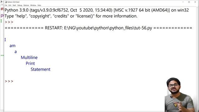 Python 3 Programming Tutorial - Multi - line Print | Tutorial 56 смотреть онлайн