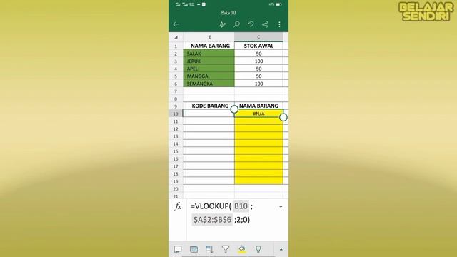 JANGAN SKIP !!! GINI CARANYA PAKE RUMUS VLOOKUP DI EXCEL ANDROID смотреть онлайн