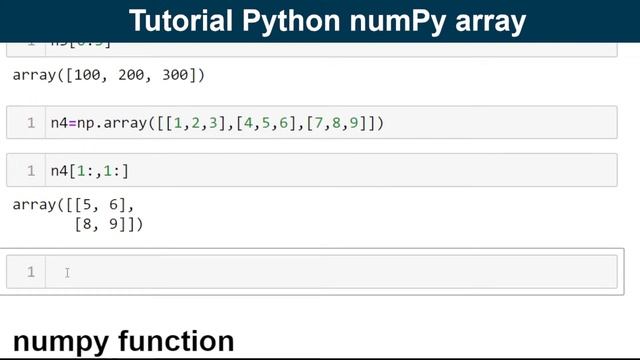 Python NumPy | About numpy I creating numpy array | numpy properties | indexing | function #tutoria смотреть онлайн