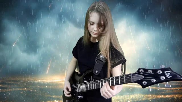 Классное соло на электрогитаре. Алексия - 11 лет. Gary Moore. In My Dreams. Cover