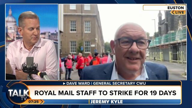 Jeremy Kyle clashes with Union boss over Royal Mail strike смотреть онлайн