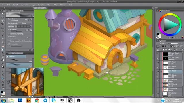 Как нарисовать домик в изометрии (SketchUp) смотреть онлайн