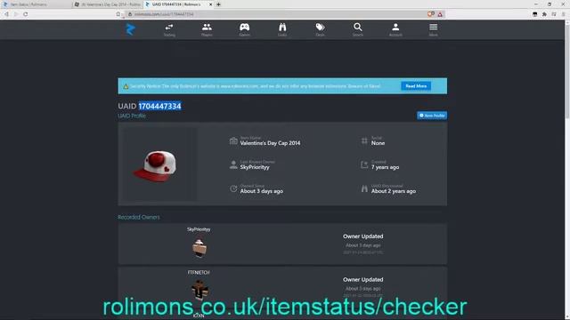 Rolimon's Item Status | NEW | Rolimon's смотреть онлайн
