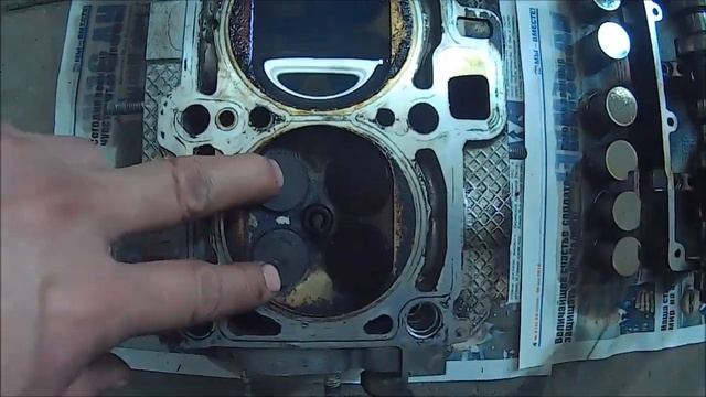 Калина 16ти клапанный ДВС, обрыв ремня ГРМ, ремонт ГБЦ 1я часть