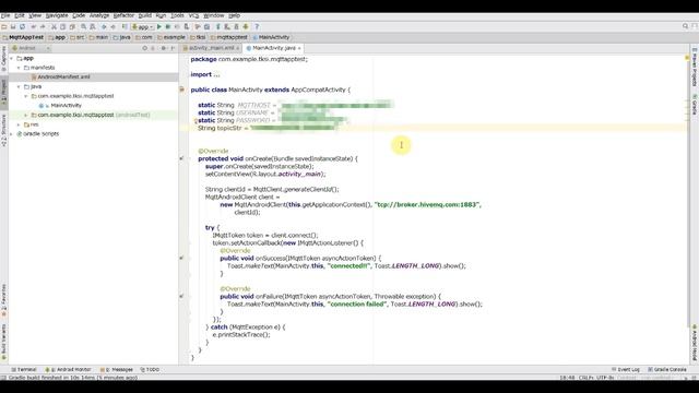 playing with MQTT by Android 1/2 ==publish messages== смотреть онлайн