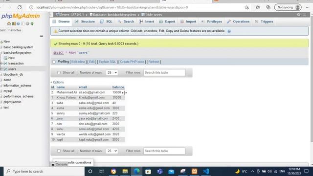 Task 1 || Basic Banking System || Internship Task || GRIP@THE SPARKS FOUNDATION смотреть онлайн