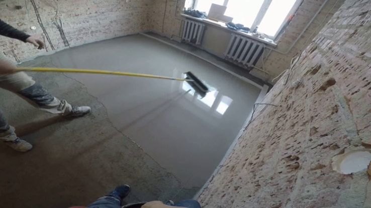 Как утеплить пол и сделать стяжку по маякам. смотреть онлайн