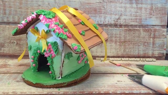 Имбирные пряники (роспись) - Пряничный домик/ How to Decorate Cookies with Icing смотреть онлайн