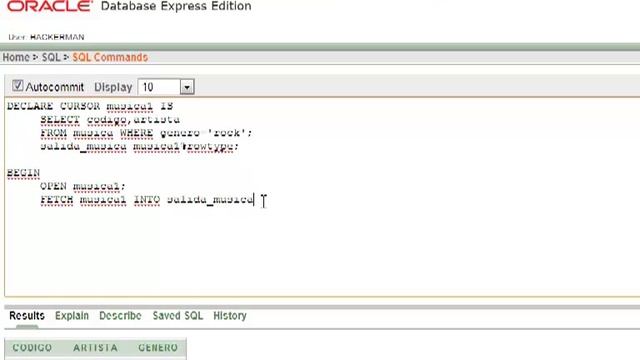 Tutorial de Cursores - Oracle Data Base 10g Express смотреть онлайн