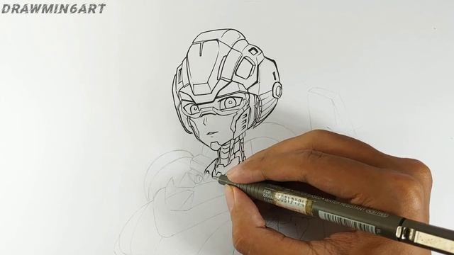 Draw Robot tranformer Arcee Ducati with pencil - Transformers rise of the beasts смотреть онлайн