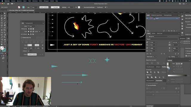 Create beautiful looking ARROWS in Adobe Illustrator смотреть онлайн