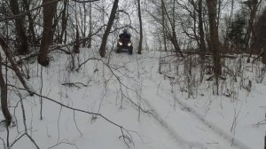 Квадроцикл CF MOTO 500 по снегу / Вдвоем на Стелс/Stels 450 / Часть 1