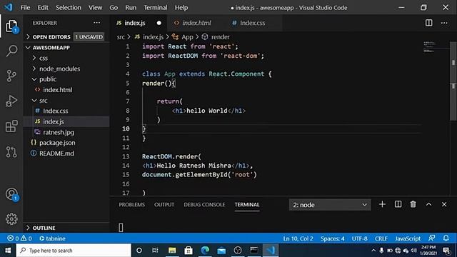 ReactJS Tutorial #06 -Class Components In Hindi 2021 смотреть онлайн