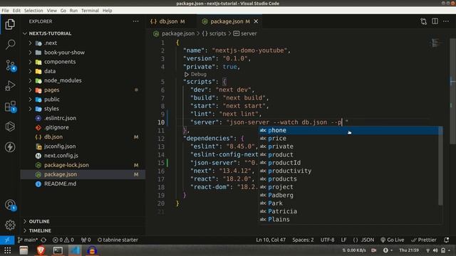 Next.js - (ISR) Create Fake API with Json-Server | #28 смотреть онлайн