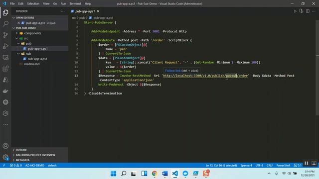Dapr: Pub & Sub Demo using PowerShell (Pode) смотреть онлайн