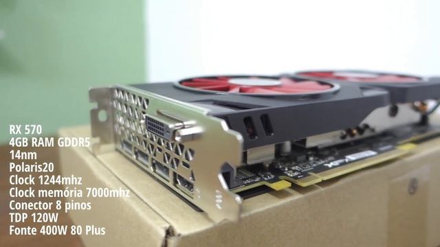 ? Placa de vídeo XFX RX 570 4GB do Aliexpress É BOA? COMPENSA? Review PT-BR - Montagem PC 1/4 смотреть онлайн