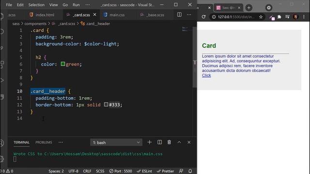 Sass Crash Course - كورس تعلم SASS смотреть онлайн