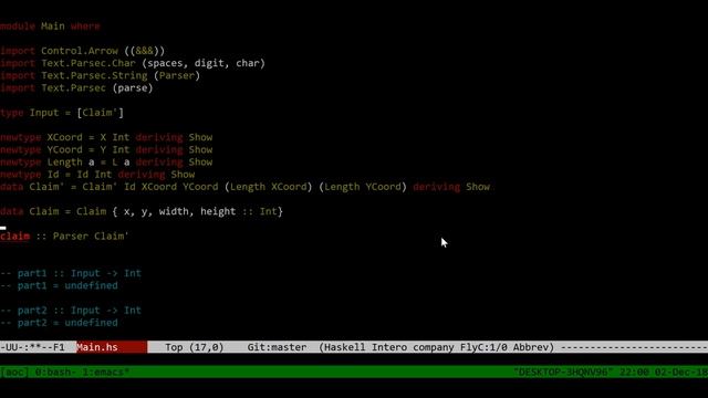 [Advent of Code] 2018: day 3 (Haskell) смотреть онлайн