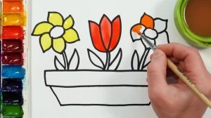 Рисуем фломастерами. Простой милый рисунок. Рисование для детей