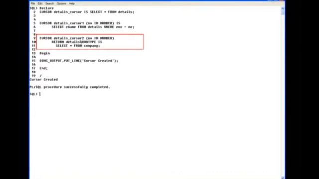 10 1 PLSQL Cursor, cursor types смотреть онлайн