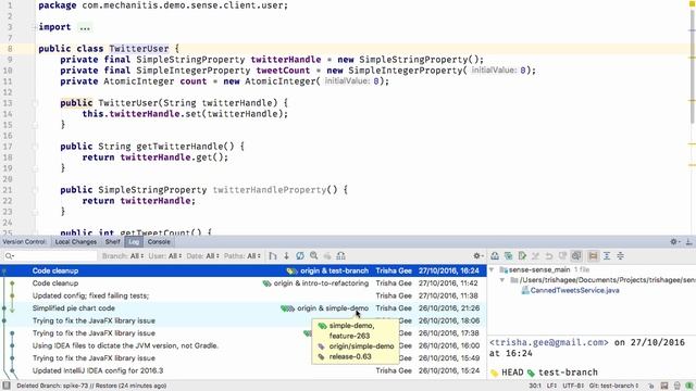 VCS Improvements in IntelliJ IDEA 2016.3 смотреть онлайн