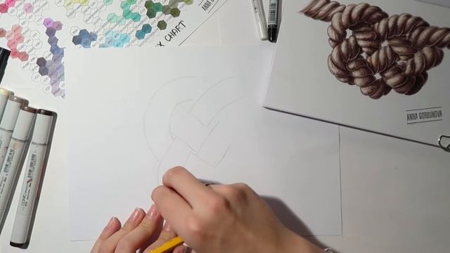 Урок рисования каната часть 2 || Создание эскиза || Карандашом и линером || Уроки от Анна Горбунова смотреть онлайн