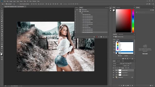 Dark Brown | Эффект цветокоррекции в Photoshop | Уроки Photoshop смотреть онлайн