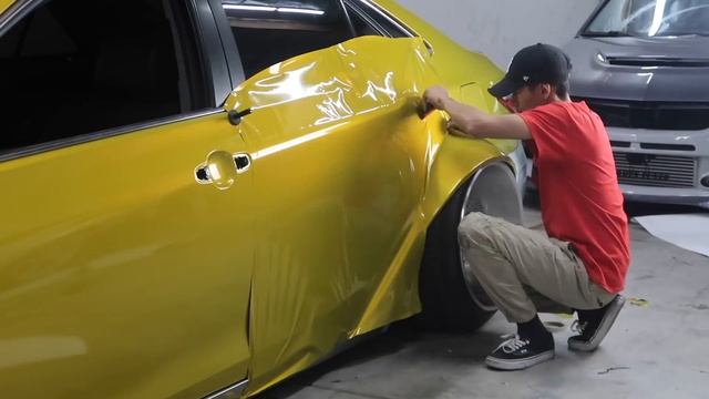 CRAZIEST CAR WRAP I'VE DONE YET!! (Widebody Camry) смотреть онлайн