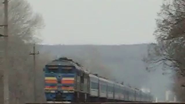 2ТЭ116 с поездом №126 Луганск - Киев смотреть онлайн