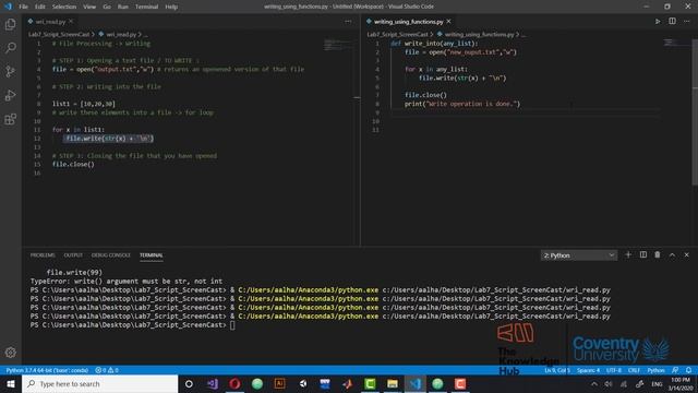 Python Lab 7: Multiple Modes, File Processing смотреть онлайн