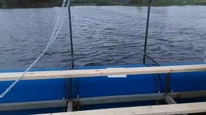 Плот из бочек. Ходовые испытания