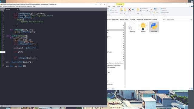 How to implement image drag and drop feature | PyQt5 Tutorial смотреть онлайн
