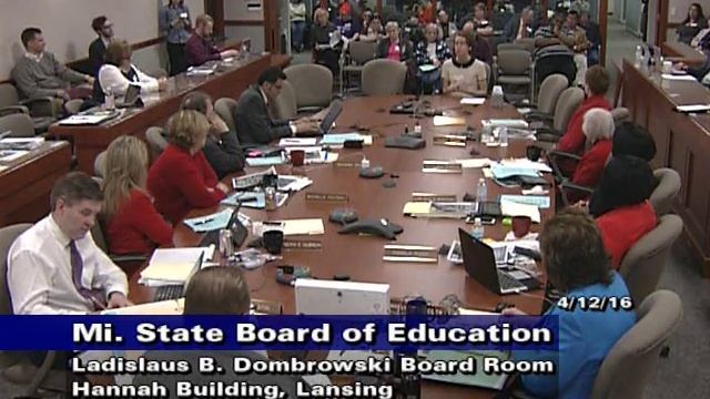 Michigan State Board of Education Meeting for April 12, 2016 - Afternoon Session смотреть онлайн