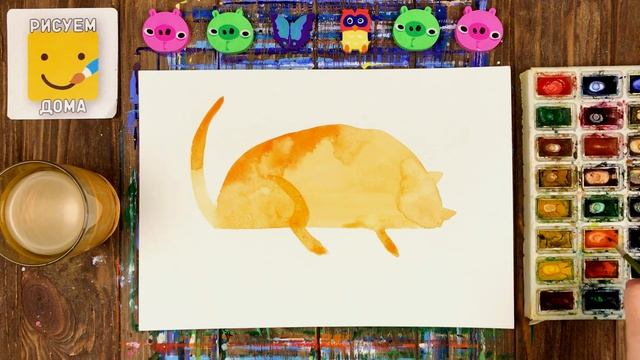 Как нарисовать КОТИКА / Рисуем акварелью/ Урок рисования смотреть онлайн